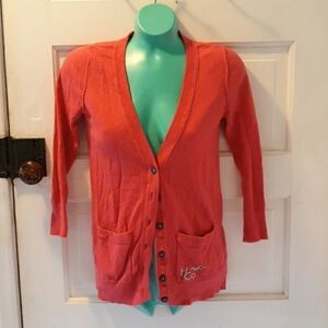 Hollister medium pink cardigan sweater